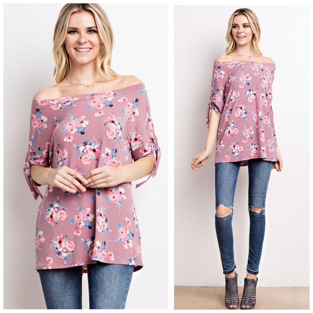 Beautiful πΈ On/Off Shoulder Floral Tunic! - Picture 1 of 4
